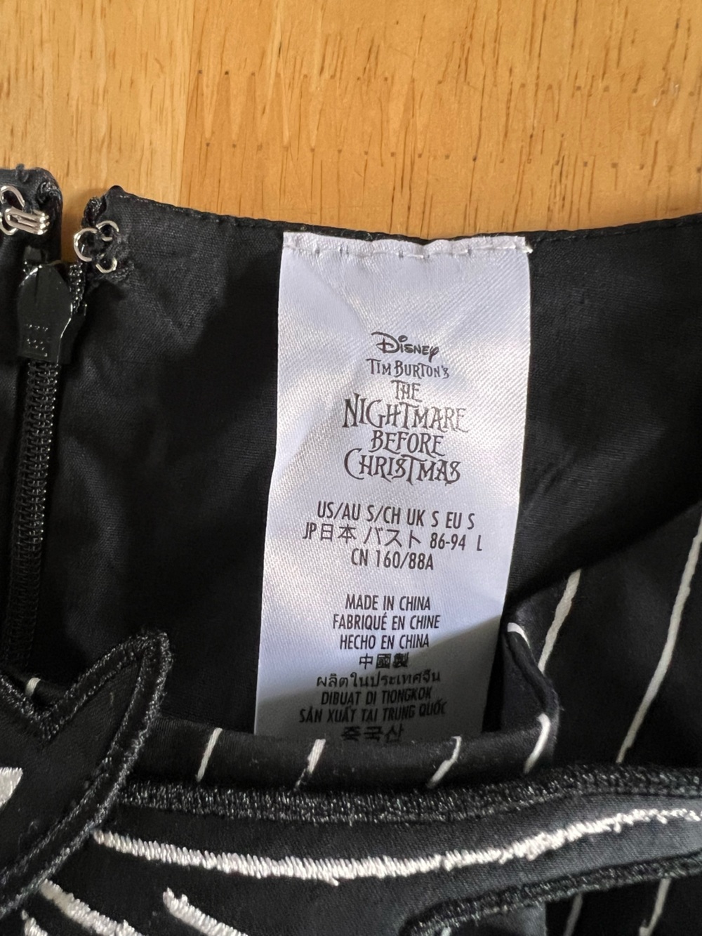 Disney Nightmare Before Christmas black and White Pinstripe Midi Dress - Picture 8 of 10